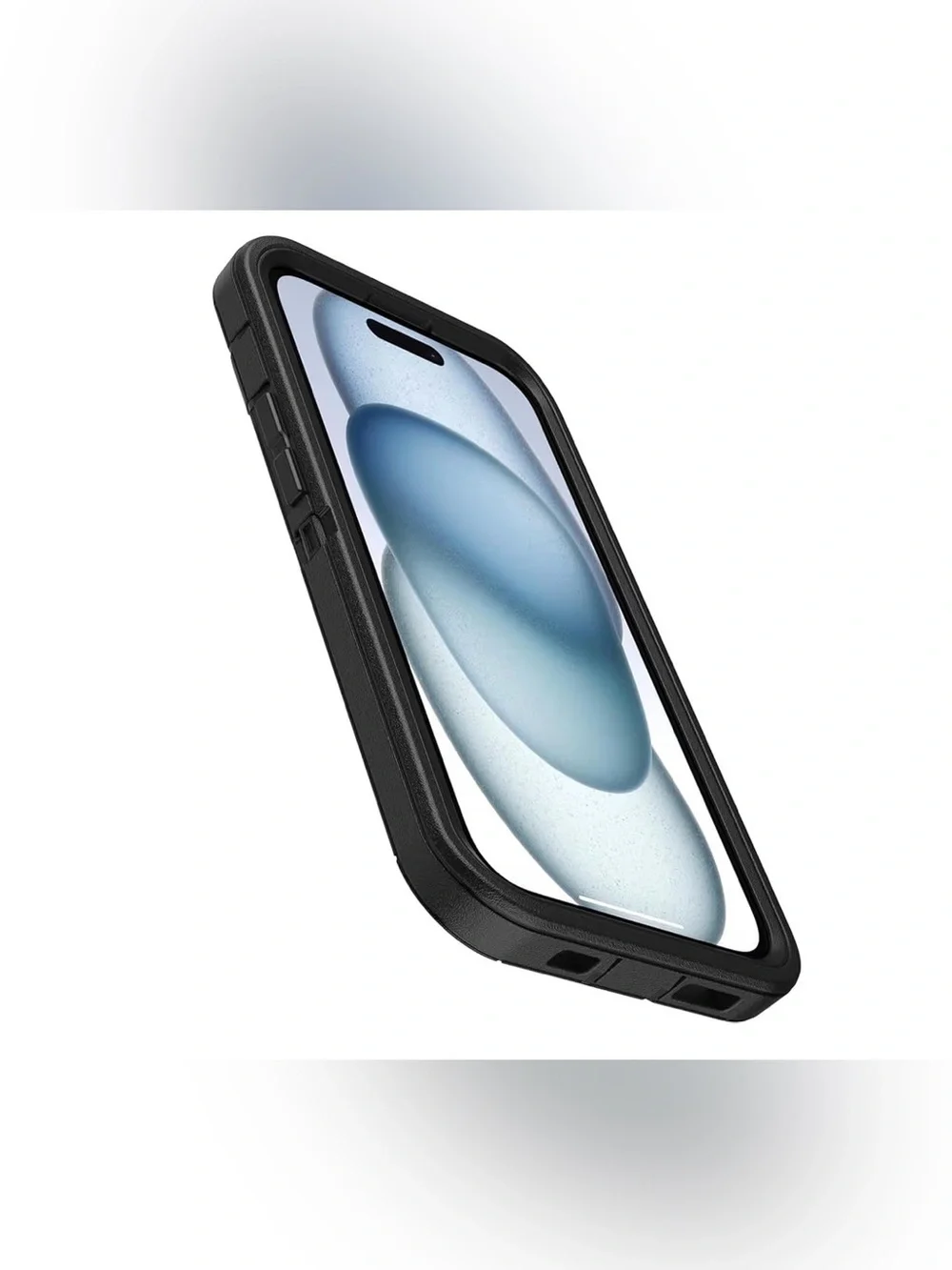 iPhone 15 Black - Black Dual-Layer Phone Case with Belt Clip✅✅✅🔥🔥🔥